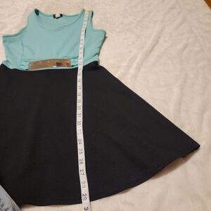 Girls 14-16 Blue And Black Dress
